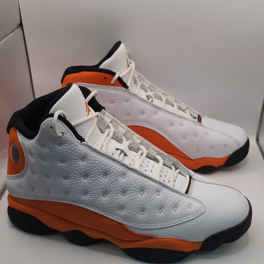 Air Jordan 13 Retro Men's Sneakers - Starfish/Black Size 10.5 414571-108 - Picture 3 of 10